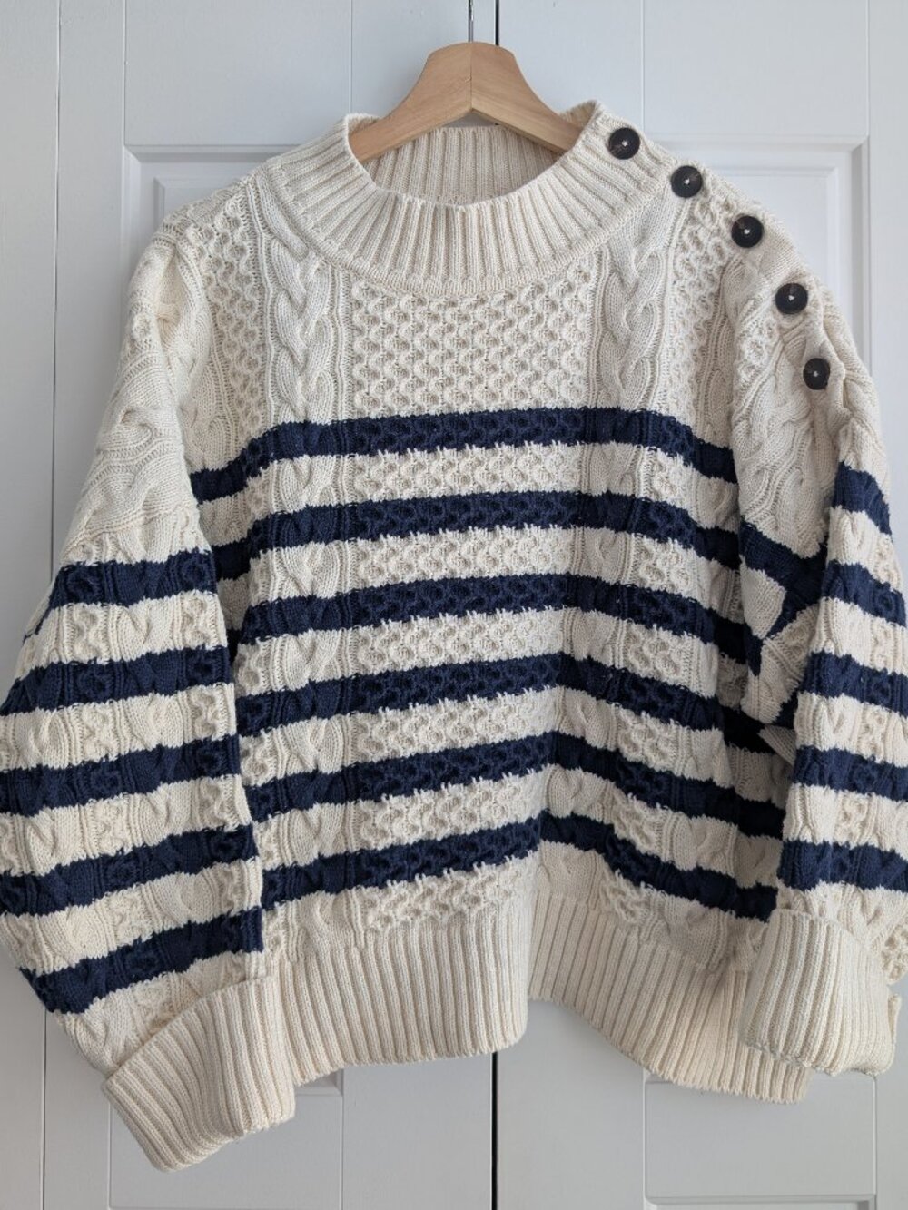 Marine Stripe Knit Sweater